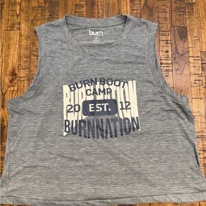 Gray Burn Boot Camp Sleeveless Top